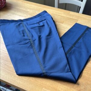 TALLIA Blue Dress Pants with Flat Front Design